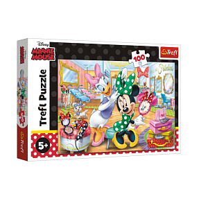 S.CENA Puzzle -  quot;100 quot; - Minnie w saloniekosmetycznym / Disney Minnie