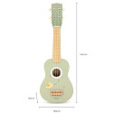 Viga Dřevěné Ukulele Kytara Pro Děti Zelené S Notami
