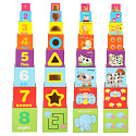 Wieża edukacyjna drewniana sorter kształty nauka liczenia 71cm XXL