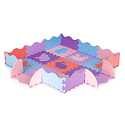 Velká pěnová vzdělávací podložka puzzle skládací pro děti a kojence fialová