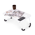 Skládací stolek pod notebook do postele 60x40 cm bílý ModernHome