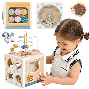 VIGA PolarB Holzwürfel Aktivitäten 7in1 Sortierer Labyrinth Tiere 12m+ VIGA PolarB Holzwürfel Aktivitäten 7in1 Sortierer Labyrinth Tiere 12m+