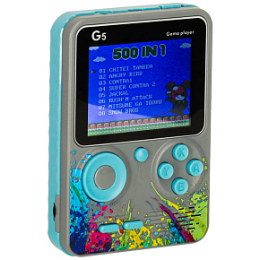 Konsola przenośna do gier mini elektroniczna retro 500 gier szara Konsola przenośna do gier mini elektroniczna retro 500 gier szara