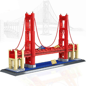 Lebula klocki konstrukcyjne zestaw 1977 el. mosta stanów zjednoczonych bridge of united states