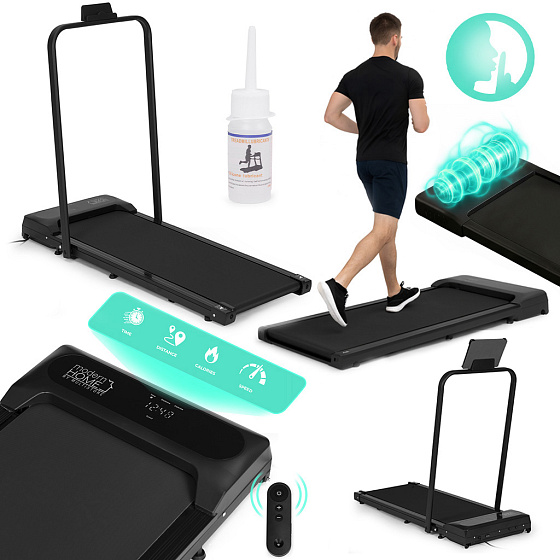 Domácí běžecký pás s elektrickým držadlem walking pad tréninkový pod stůl 10 km/h MOVEPRO