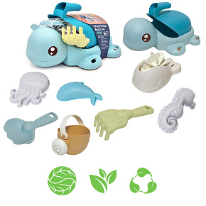 WOOPIE GREEN Zestaw 2w1 do Piasku i Wanny Żółwik Niebieski 8 el. BIODEGRADOWALNY ORGANICZNY MATERIAŁ WOOPIE GREEN Zestaw 2w1 do Piasku i Wanny Żółwik Niebieski 8 el. BIODEGRADOWALNY ORGANICZNY MATERIAŁ