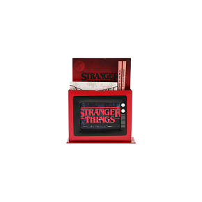 Psací set Stranger Things - stojánek, blok 2ks, tužka 2ks v papírovém pouzdru 15x18,5x6cm