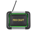 Aku / síťové rádio Procraft PJS20 DAB+, FM, Bluetooth 5.3, 80W (vč. 230V adaptéru, bez aku baterie a