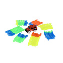 Dráha svítící ve tmě + auto na baterie plast 57ks délka 72cm na kartě 17x24x7cm
