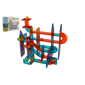 Kuličková dráha magnetická stavebnice plast 96ks v krabici 36x28x9cm Kuličková dráha magnetická stavebnice plast 96ks v krabici 36x28x9cm