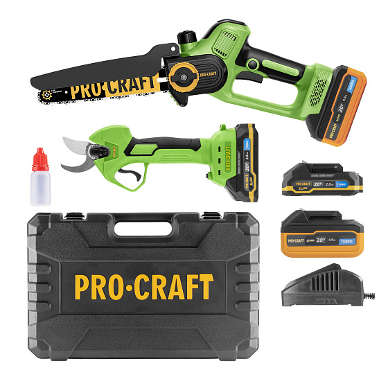 Sada aku ruční pilka PKA35Li a nůžky na větve ES25Li Procraft PA168SET