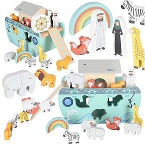 Sorter drewniany Lulilo Arka Noego statek zwierzątka 20 elementów Sorter drewniany Lulilo Arka Noego statek zwierzątka 20 elementów