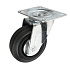 Jízdní sada s černým kolem 125mm/125kg, otočná deska