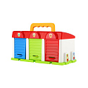 Garáž s autíčky 3ks + doplňky plast v krabici 27x14x15cm 