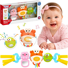 WOOPIE BABY Zawieszka do Wózka Łóżeczka Sensoryczna Grający Krab Lusterko Rybka 6m WOOPIE BABY Zawieszka do Wózka Łóżeczka Sensoryczna Grający Krab Lusterko Rybka 6m