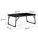 Turistický stůl 60x40 cm kempingový skládací do kufříku černý MultiGarden