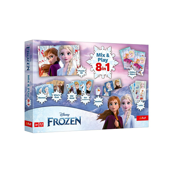 Mix & Play 8v1 Ledové království/Frozen společenská hra v krabici 40x27x5cm