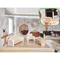 Domek dla lalek drewniany LULILO FLORO boho LED 78cm