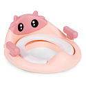 Nástavec na toaletu se schůdky a podestou pro děti růžová ECOTOYS
