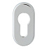 Szyld owalny 0006 na wcisk M6 chrom