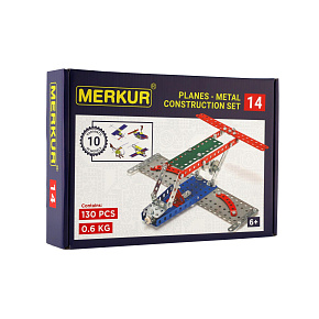 Stavebnice MERKUR 014 Letadlo 10 modelů 141ks v krabici 26x18x5cm