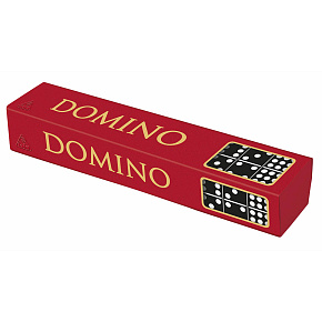 Domino společenská hra dřevo 55ks v krabičce 23,5x3,5x5cm