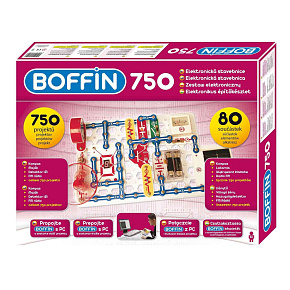 Stavebnice Boffin 750 elektronická 750 projektů na baterie 80ks v krabici 52x40x8cm Stavebnice Boffin 750 elektronická 750 projektů na baterie 80ks v krabici 52x40x8cm