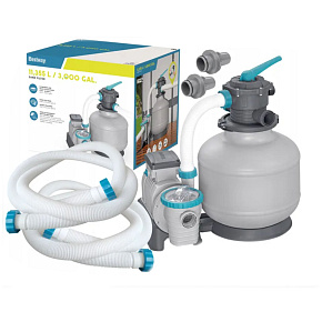 Bestway 58486 písková filtrační pumpa pro bazény 11355 l/h spojky hadice