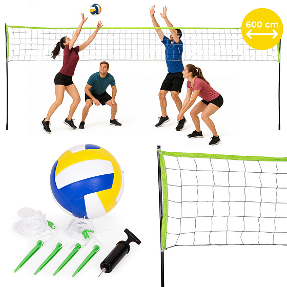 Skládací odolná síť na badminton 600x240 cm MOVEPRO
