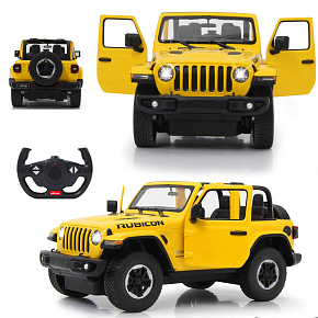 Lebula zdalnie sterowany samochód auto rc pilot duży jeep wrangler rs skala 1:14 żółty
