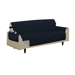 Couch Cover - 3-seater Sofa Cover - Blue/Grey
