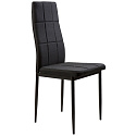 Zestaw krzesła krzesło tapicerowane do jadalni i salonu 4 sztuki czarne ModernHome
