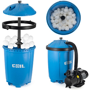 Písková filtrace k bazénu .Výkon 8500 l/h + filtrační kuličky Aquallon 925 g