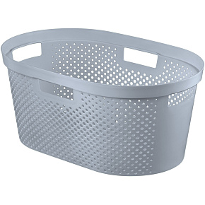 Koš na čisté prádlo INFINITY 40L šedý puntíky