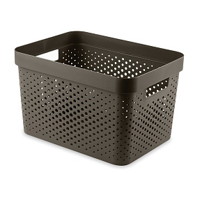 Úložný box INFINITY 17l recyklovaný plast hnědý