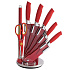 Royalty-Line RL-RED8-W : Ensemble de couteaux de cuisine 8 pièces avec support rotatif
