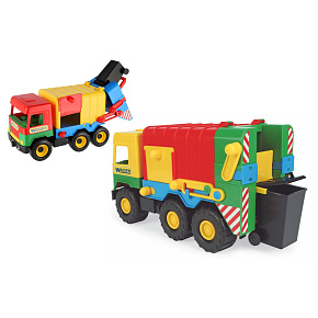 Auto middle Truck popelář plast 41cm Wader v sáčku