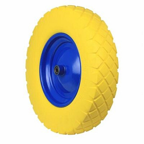Plné kolo pro kolečko 400mm/120kg s kuličkovými ložisky + osa