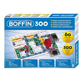 Stavebnice Boffin 300 elektronická 300 projektů na baterie 60ks v krabici 48x34x5cm Stavebnice Boffin 300 elektronická 300 projektů na baterie 60ks v krabici 48x34x5cm