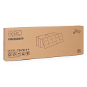 Pufa pikowana 111x38 cm ze schowkiem tapicerowana ława skrzynia jasnoszara ModernHome