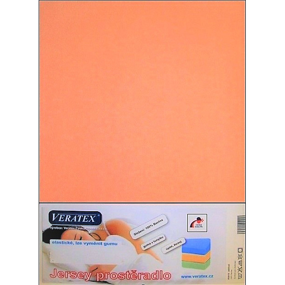 VERATEX Jersey prostěradlo 140x200 cm (č.11-lososová)