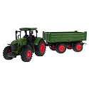 Lebula sada traktor s přívěsem velké vozidlo měřítko 1:24 zelený