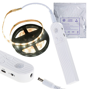 LED pásek na baterie USB pohybový senzor 2M teplá bílá