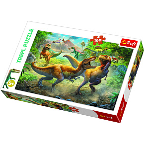 S.CENA Puzzle -  quot;160 quot; - Walczące Tyranozaury/Trefl