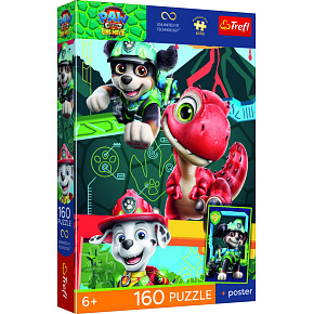 Puzzle - _160 UFT_ - Trefl Premium Plus Kids - Dinozaurowa przygoda / Viacom PAW PATROL: THE DINO MOVIE 2026 FSC Mix 70 #37;