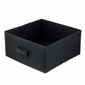 U Pudełko tekstylne 31x31x15 czarne U Pudełko tekstylne 31x31x15 czarne