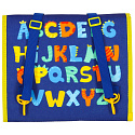 Tablica manipulacyjna sensoryczna montessori walizka plecak niebieski