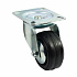 Zestaw jezdny z kołem czarnym  80mm/80kg, płyta obrotowa