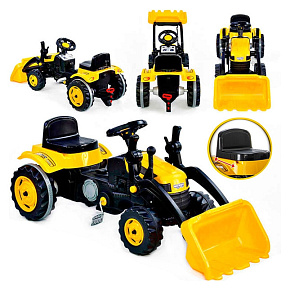 WOOPIE Traktor Na Pedály Farmer MaxTrac Classic Lžíce Buldozer