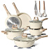 Just Perfecto JL-788: 15 Pieces Granite Cookware Set - Biege